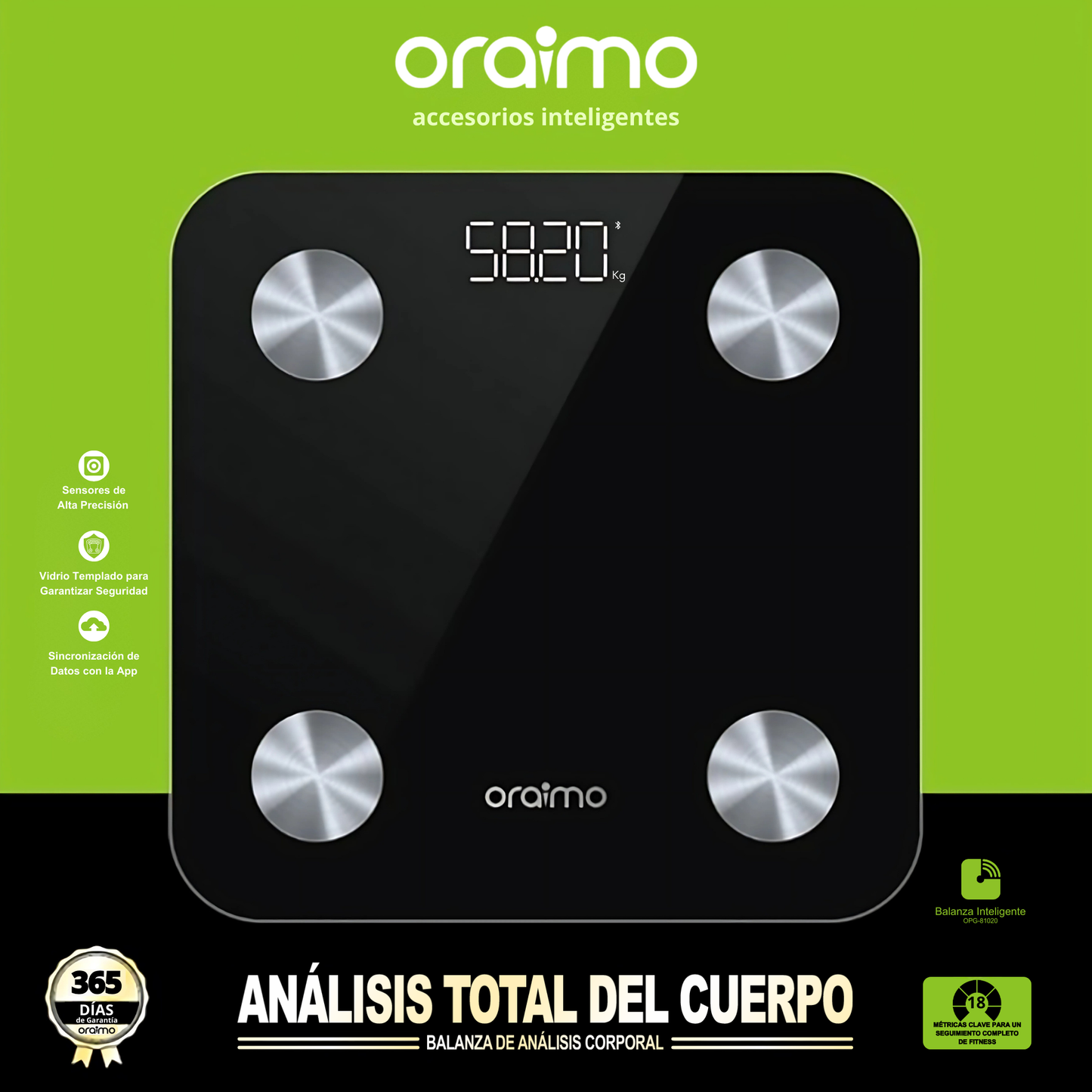 Balanza Inteligente Oraimo Smartscale 180kg