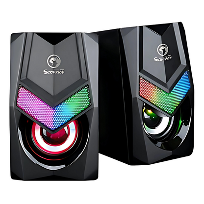 Parlantes Gaming Usb Pc Marvo Sg-118 Led 6w