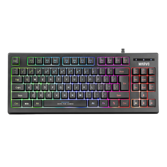 Teclado Gaming Español Marvo K607 Membrana Con Iluminación