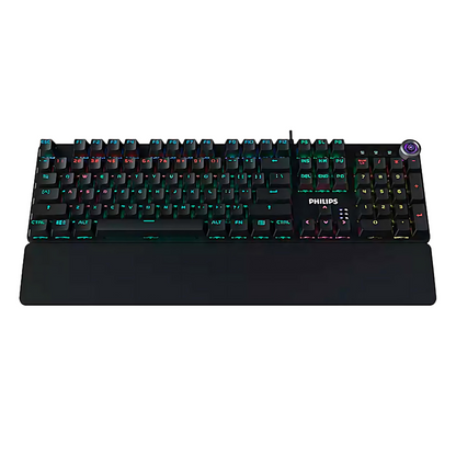 Teclado Gaming Usb Philips Retroiluminado Reposamuñecas